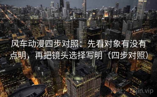 风车动漫四步对照：先看对象有没有点明，再把镜头选择写明（四步对照）