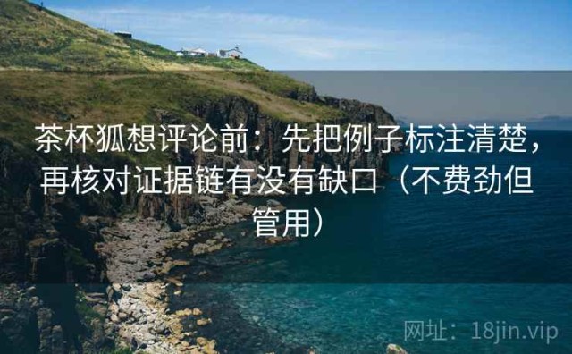 茶杯狐想评论前：先把例子标注清楚，再核对证据链有没有缺口（不费劲但管用）