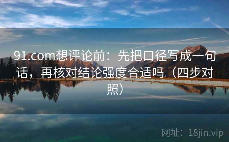 91.com想评论前：先把口径写成一句话，再核对结论强度合适吗（四步对照）