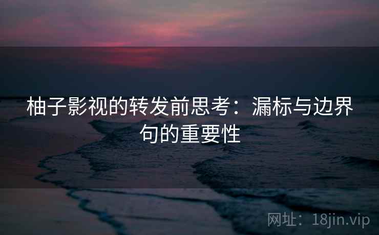 柚子影视的转发前思考：漏标与边界句的重要性